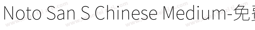 Noto San S Chinese Medium字体转换
